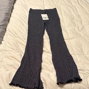 Zara Kids Blue  Ribbed Flare Pants